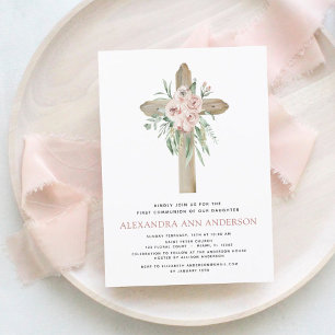Budget Pink Floral First Holy Communion