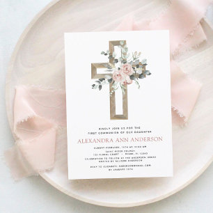 Budget Pink Floral First Holy Communion