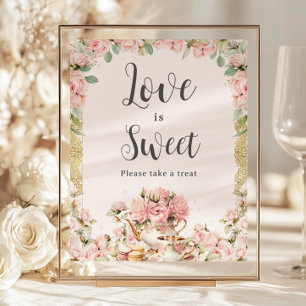 Budget Pink Floral High Tea Bridal Love is Sweet