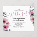 Budget Pink Floral Wedding Invitations<br><div class="desc">Invite your guests to celebrate your wedding day,  with these elegant pink floral wedding invitations. Featuring a classic white background,  an array of pink flowers and a stylish wedding template which is easy to customise.</div>