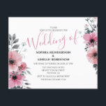 Budget Pink Floral Wedding Invitations<br><div class="desc">Invite your guests to celebrate your wedding day,  with these elegant pink floral wedding invitations. Featuring a classic white background,  an array of pink flowers and a stylish wedding template which is easy to customise.</div>