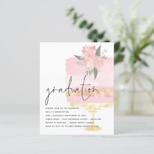 Budget Pink Gold Cake Graduation Party