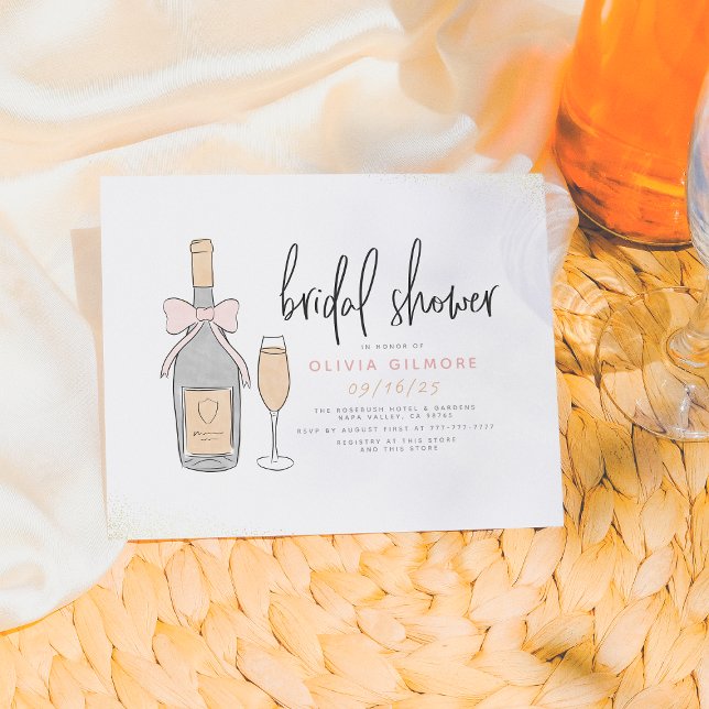 Budget Pink & Gold Champagne Bubbly Bridal Shower (Creator Uploaded)