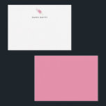 Budget Pink Watercolor Popsicle Personalised Card<br><div class="desc">Pink Simple Modern Watercolor Popsicle Personalised Note Card</div>