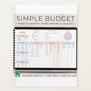Budget Planner for Google Sheets, Monthly Budget