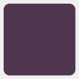 BUDGET PLUM PURPLE Monochrome Template Square Sticker