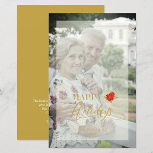 Budget Poinsettias Happy Holidays Photo Family