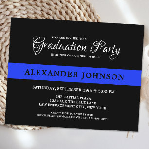 Budget Police Academy Graduation Party Invitation