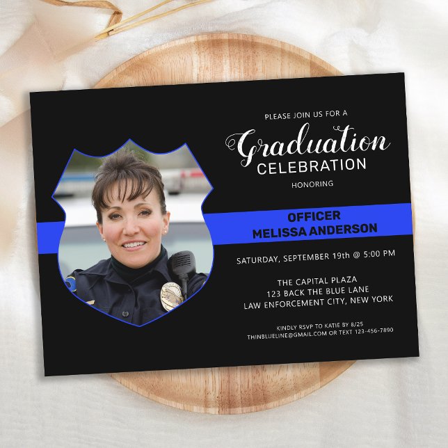 Budget Police Graduation Party Invitation Photo (Creator Uploaded)