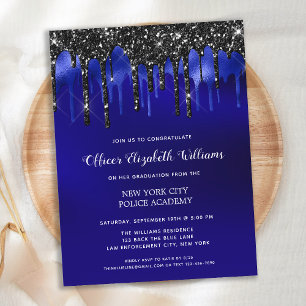 Budget Police Officer Graduation Invitation