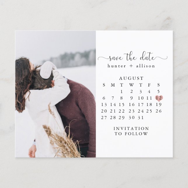 Budget Post Card | Calendar Save the Date (Front)