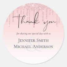 Budget Pretty Girly Wedding Dripping Glitter Pink