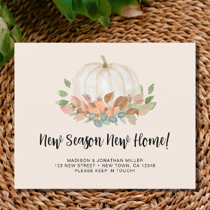 Budget Pumpkin Fall Moving Announcement Card
