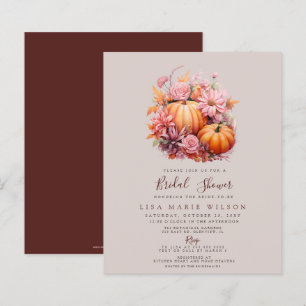 Budget Pumpkins Fall Bridal Shower Invitations