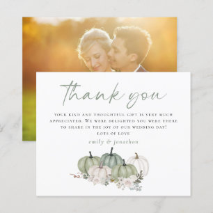Budget Pumpkins Sage Photo Wedding Thank You