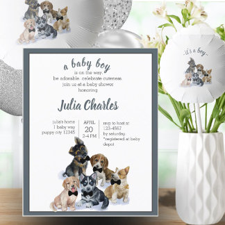 Budget Puppy Dog Theme Cute Baby Shower