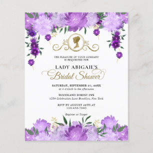 BUDGET Purple Floral Victorian Bridal Shower