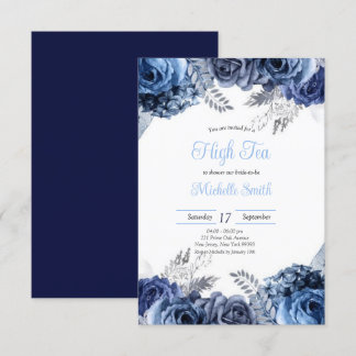 Budget Purple Florals Bridgerton Bridal Shower Invitation