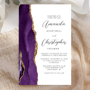Budget Purple Gold Agate Wedding