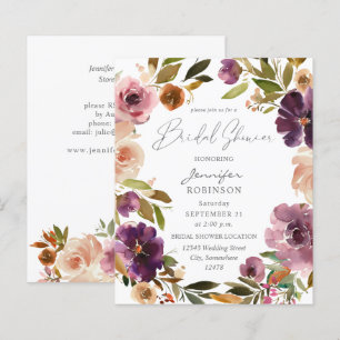 Budget Purple & Pink Floral Bridal Shower V2 Large