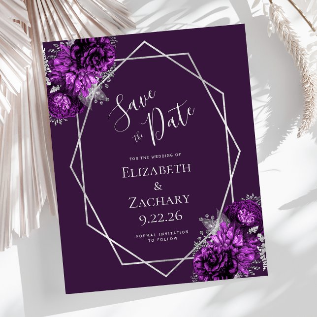 Budget Purple Plum Silver Floral Wedding (Creator Uploaded)