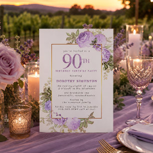 Budget Purple Rose 90th Birthday Surprise Party