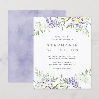 Budget Purple Watercolor Wisteria Bridal Shower