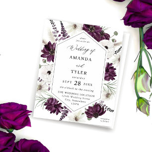 Budget Purple & White Floral Wedding