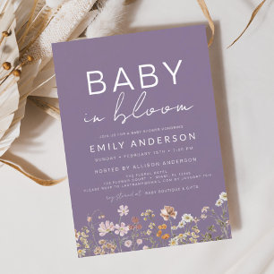 Budget Purple Wildflower Baby in Bloom Baby Shower