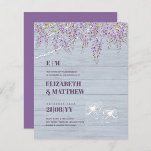 Budget Purple Wisteria Dusty Blue Wedding