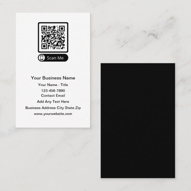 Budget QR Code Business Cards (Front/Back)