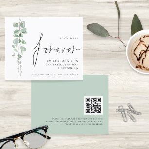 Budget QR Code Eucalyptus Forever Save The Date