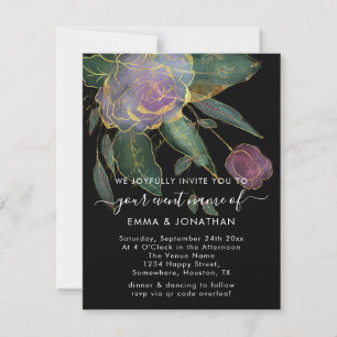 Budget QR Code Marsala Gold Flowers Black