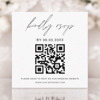 Budget QR Code Minimalist RSVP Wedding Website 