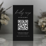 Budget QR Code Minimalist RSVP Wedding Website Enclosure Card<br><div class="desc">Simple Modern and Elegant Black and White Script Typography QR Code RSVP Wedding Website Minimalist invitation.</div>