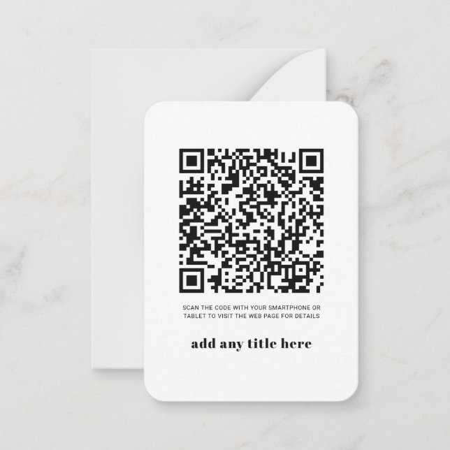 Budget QR Code Modern Modern Any Occasion Card (Front)