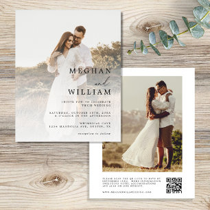 Budget QR Code Photo Wedding Invitation