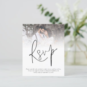 Budget QR Code Photo Wedding RSVP Enclosure