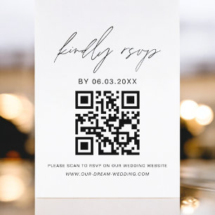 Budget QR Code RSVP Minimalist Wedding Website