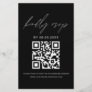 Budget QR Code RSVP Minimalist Wedding Website
