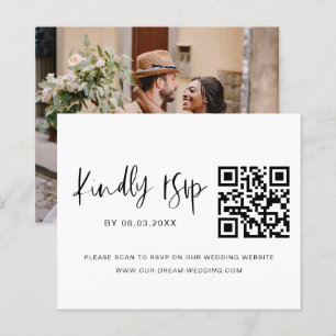 Budget QR Code RSVP Photo Wedding Website
