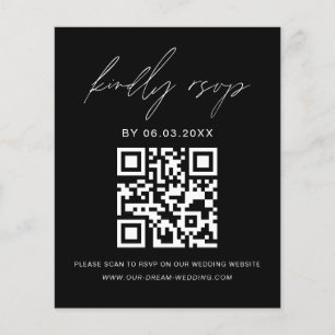 Budget QR Code RSVP Wedding Website Flyer