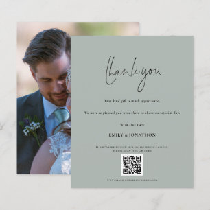 Budget QR Code Script Wedding Photo Sage Thanks