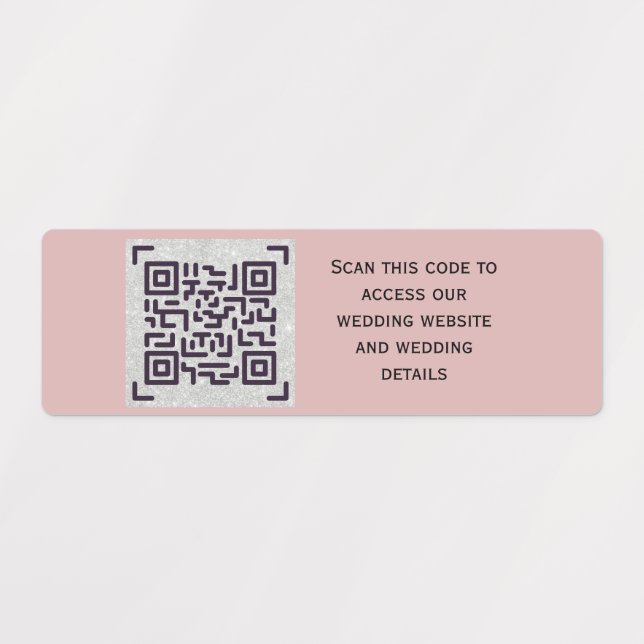 Budget QR Code Website RSVP Hotel Wedding Details  (Design 1)