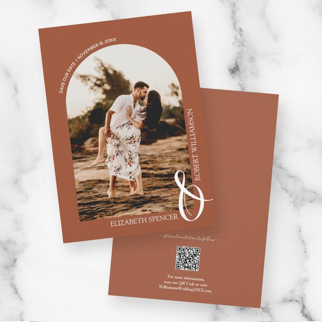 Budget QR Code Wedding Photo Save the Date (Creator Uploaded)