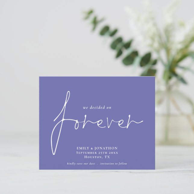 Budget QR Decided on Forever Save Date (Standing Front)