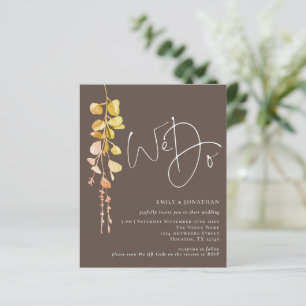 Budget QR Eucalyptus Earthy We Do Wedding Invite