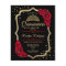 Budget Quinceanera - Black Red Gold Invitation