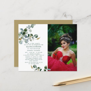 Budget Quinceañera Eucalyptus Floral Photo