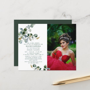 Budget Quinceañera Eucalyptus Floral Photo